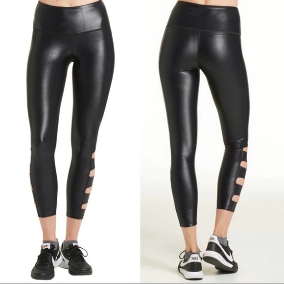 NWT Soul by SoulCycle Ladder Leggings in Black Sz L - Picture 1 of 6